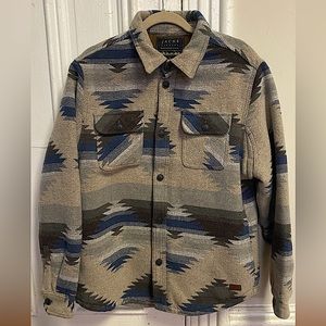 Jachs Men's Wool Blend Sherpa Lined Flannel Shirt Jacket